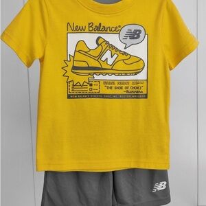 New Balance Kids Yellow Sneaker Tee